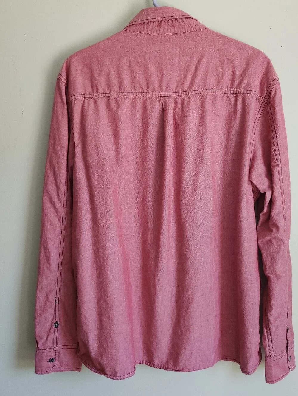 True Religion Western LS Utility Button Embroidered Cotton Red Mens Size 2XL EUC